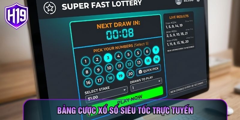 Bảng cược xổ số siêu tốc trực tuyến