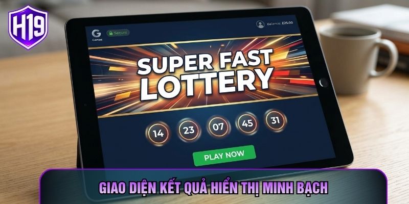 Giao diện kết quả hiển thị minh bạch